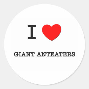 I Love GIANT ANTEATERS Ronde Sticker