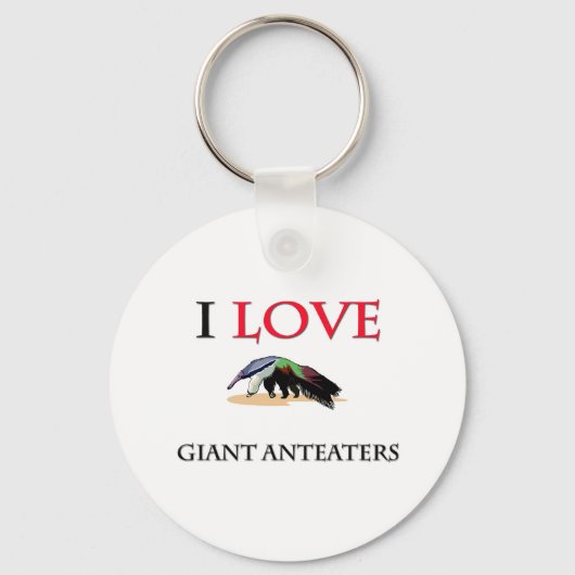 I Love Giant Anteaters Sleutelhanger (Voorkant)
