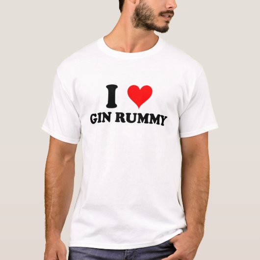 I Love Gin Rummy T-shirt (Voorkant)