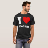 I Love Gingers T-shirt (Voorkant volledig)