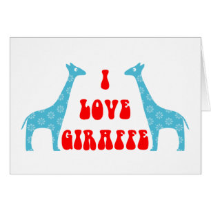 I Love Giraffe (Bleu)
