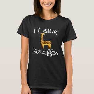 I Love Giraffe Kind Friendly Giraffe T-shirt
