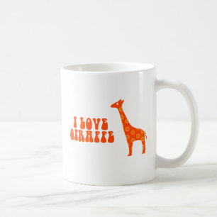 I Love Giraffe (Oranje) Koffiemok