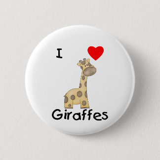 I Love Giraffes (2) Ronde Button 5,7 Cm