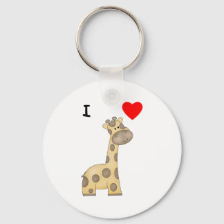 I Love Giraffes (3) Sleutelhanger
