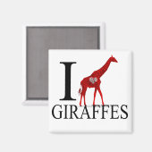 I Love Giraffes Magnets (Recto/Verso)