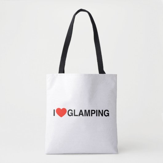 I Love Glamping - Fun Camper Caravan Draagtas (Voorkant)