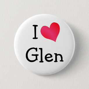 I Love Glen Ronde Button 5,7 Cm