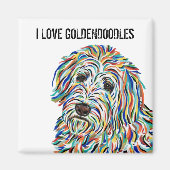 I Love Goldendoodles Magnet (Devant)