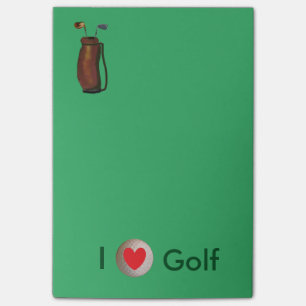 "I Love Golf" Post-it® notes 4 x 6