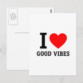 I Love Good Vibes Briefkaart (Voorkant / Achterkant)
