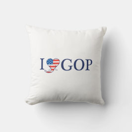 "I Love GOP" 16 x 16" Pillow. Kussen