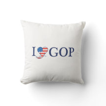 "I Love GOP" 16 x 16" Pillow.