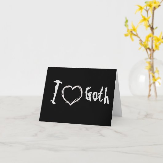 I Love Gothic Kaart (Gele Bloem)
