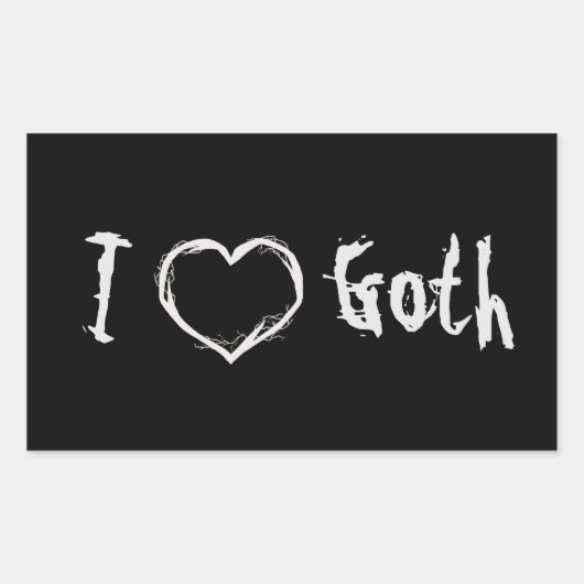 I Love Gothic Sticker (Voorkant)