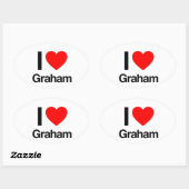 i love graham ovale sticker (Vel)