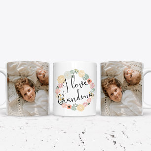 I Love Grand-mère Custom Photo Mug