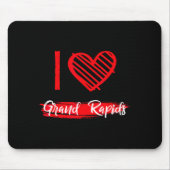 I Love Grand Rads I Heart Grand Rads  Muismat (Voorkant)