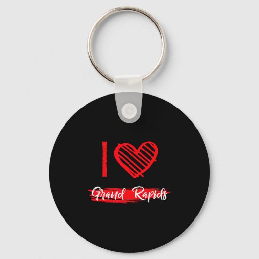 I Love Grand Rads I Heart Grand Rads Sleutelhanger (Voorkant)