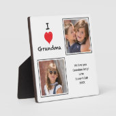 I Love Grandma 2 Photo  Plaque (Recto)