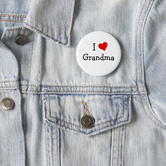 I Love Grandma Button (In situ)