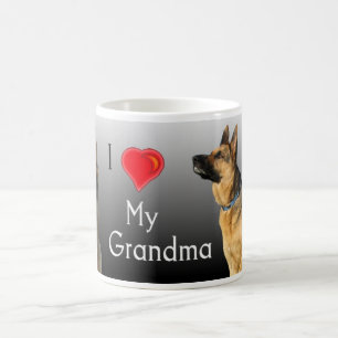 I Love Grandma German Shepherd Koffiemok