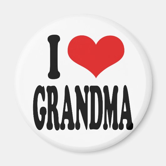 I Love Grandma Magneet (Voorkant)