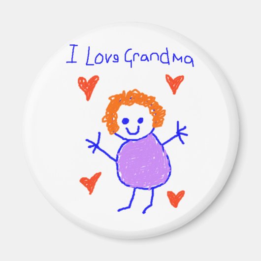 I Love Grandma Magneet (Voorkant)