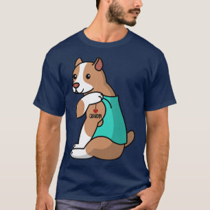 I Love Grandpa Tattoo Pit Bull Grandfather Dog T-shirt