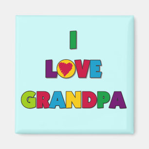 I Love Grandpa Tshirts and Gifts Magneet