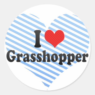 I Love Grasshopper Ronde Sticker