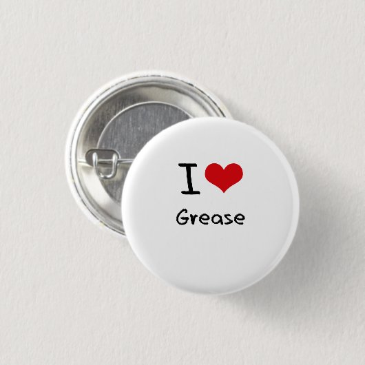 I Love Grease Ronde Button 3,2 Cm (Voorkant /achterkant)