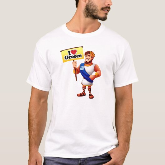 I Love Greece T-Shirt (Devant)