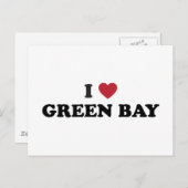I Love Green Bay Wisconsin Briefkaart (Voorkant / Achterkant)
