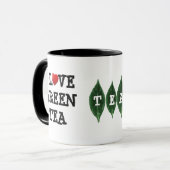 I Love Green Tea Mug - Personnalisable Mug (Devant gauche)