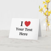 I Love Greeting Card Modèle - Ajouter le texte (Fleur jaune)