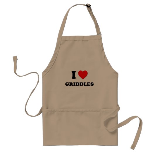 I Love Griddles Standaard Schort (Voorkant)
