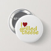 I Love Grilled Cheese Ronde Button 5,7 Cm (Voorkant /achterkant)