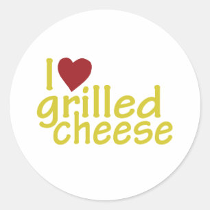 I Love Grilled Cheese Ronde Sticker