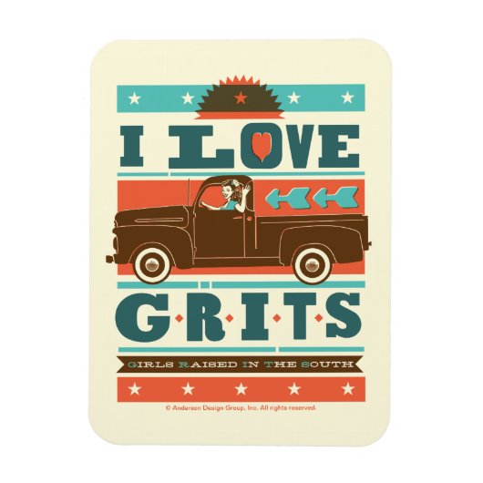 I Love Grits Magneet (Verticaal)