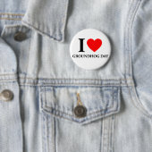 I Love Groundhog Day Ronde Button 5,7 Cm (In situ)