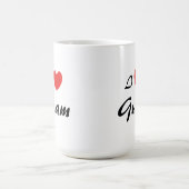 I Love Guam Heart Typography Coffee Mug (Centre)