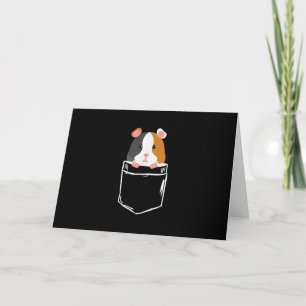 I Love Guinea Pig Pocket Owner Cavy Caricature Kaart