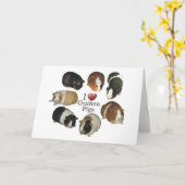 I Love Guinea Pigs - Carte pour notes (Fleur jaune)