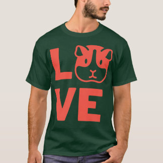 I Love Guinee-Pig Rodents Pet Oreders and Animal L T-shirt