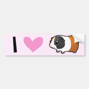 I Love Guinee Pigs (glad) Bumpersticker