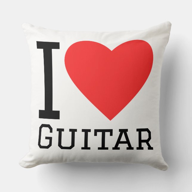 I love guitar kussen (Voorkant)