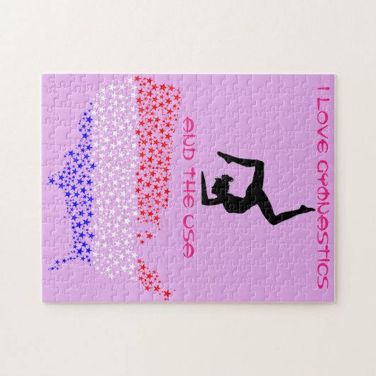I Love Gymnastics and the USA Puzzle Legpuzzel (Horizontaal)