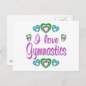 I Love Gymnastics Briefkaart (Voorkant / Achterkant)