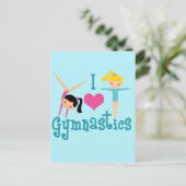 I Love Gymnastics Briefkaart (Staand voorkant)
